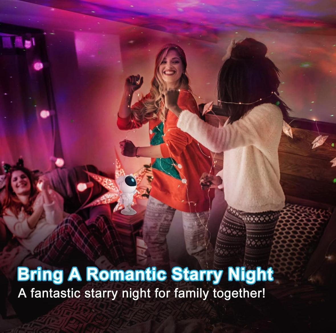 Astronaut Starry Sky Galaxy Projector Lamp with Remote.