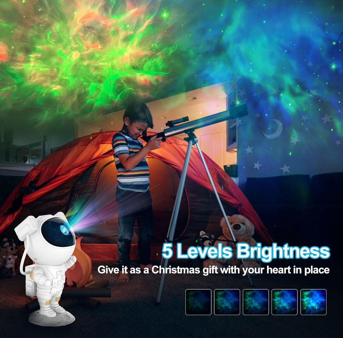 Astronaut Starry Sky Galaxy Projector Lamp with Remote.